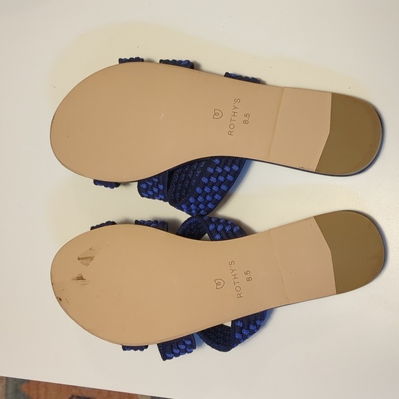 Rothy's The Triple Bad Blue Sandals - Picture 3 of 3